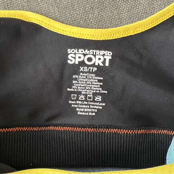 Solid & Striped High Tide Ribbed Sports Bra XS - Picture 4 of 4
